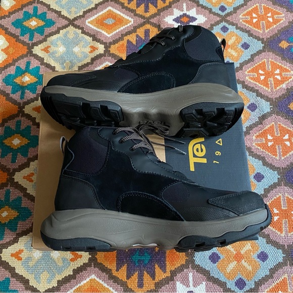 Teva Men’s Geotrecca Black Dark Grey Boots Size 9 Waterproof NEW - Picture 4 of 13